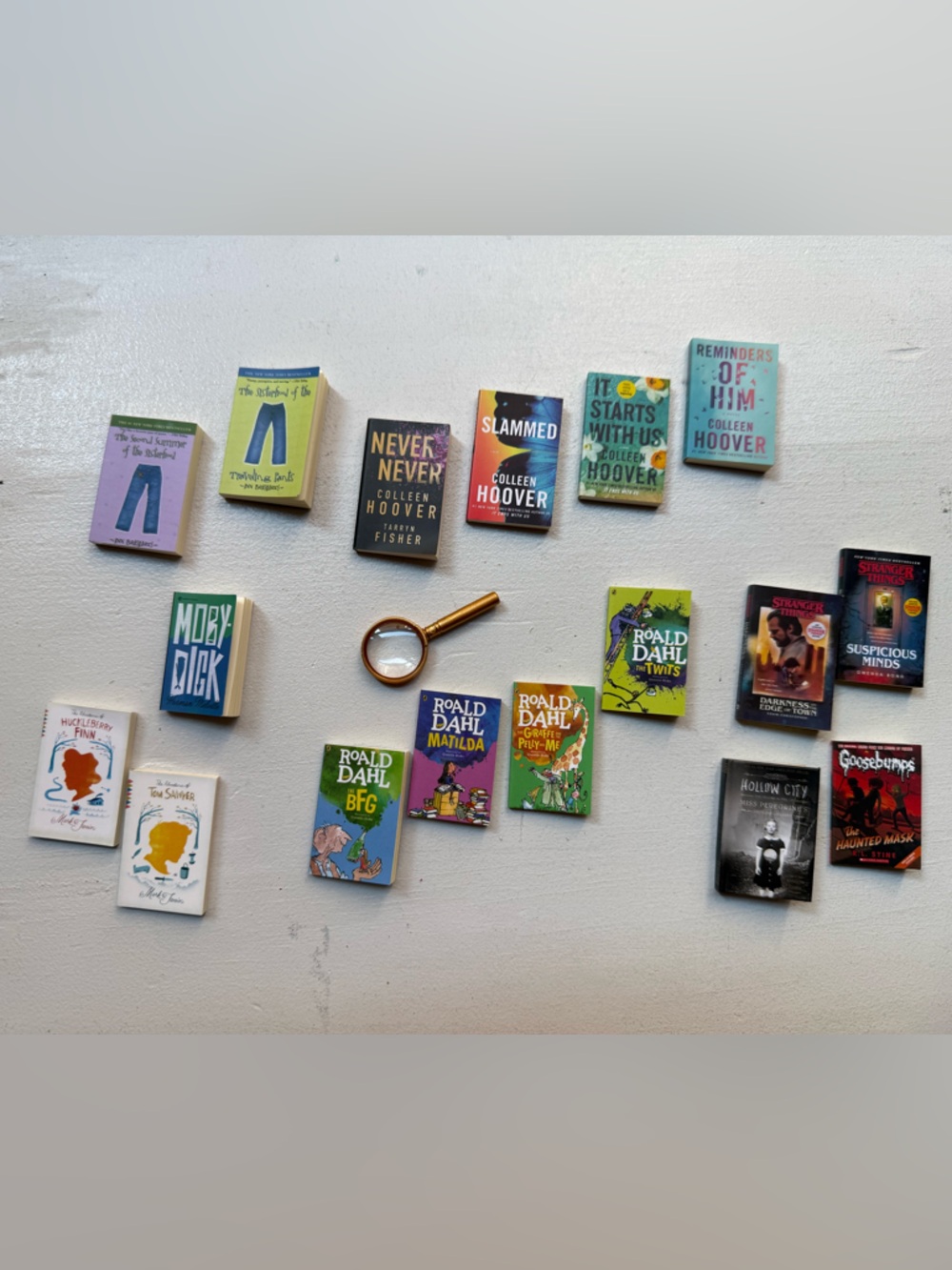 Zuru Mini Brands Assorted Miniature Book Lot with Magnifying Glass